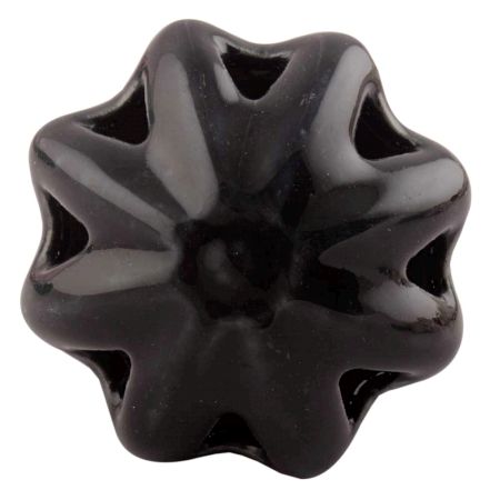 Black Daffodil Ceramic Flower Dresser Knobs Online